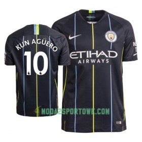 Koszulka Manchester City Aguero 10 Wyjazdowe Stroje Piłkarskie 2018-2019 Krótki Rękaw